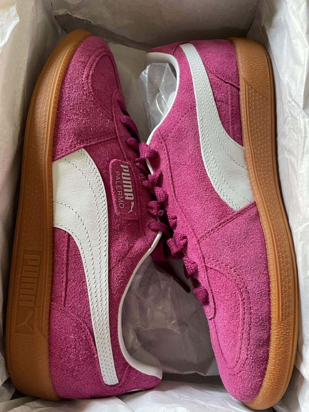 🔥🔥NIB Puma Women’s Palermo Sneaker Berry Pink Size 10 - Picture 7 of 13
